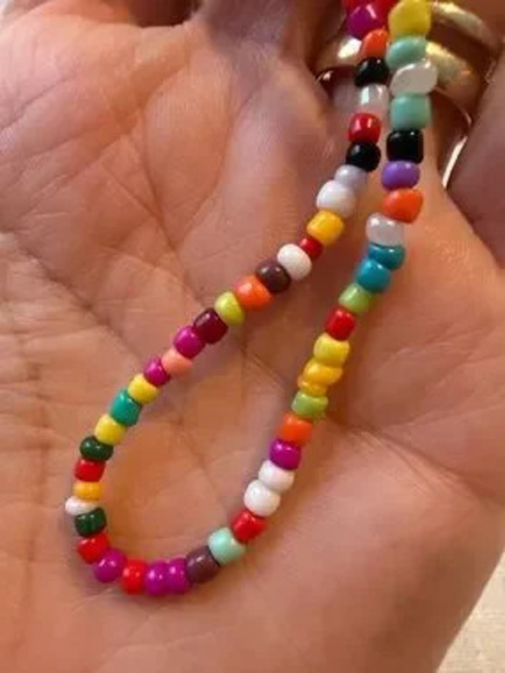 Multicolor Seed Bead Choker Necklace - Women Jewelry